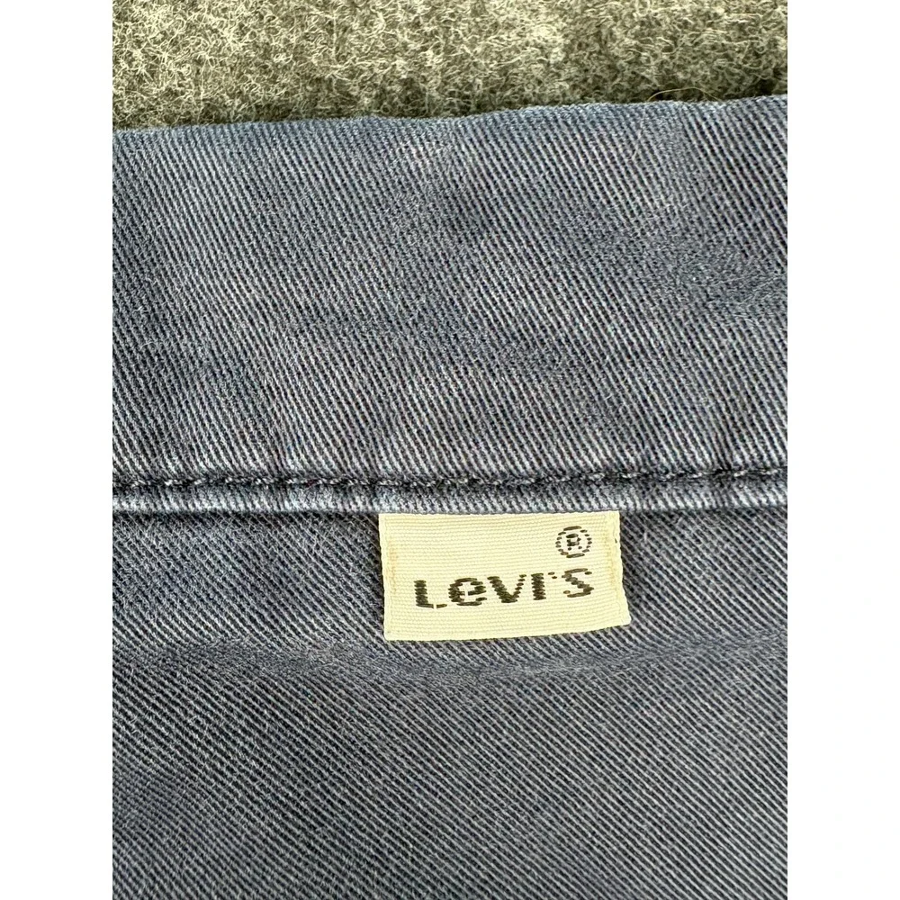 Levis Mens Chino Pants Navy Blue Straight Leg Cotton Twill W34 L34 18201-0037